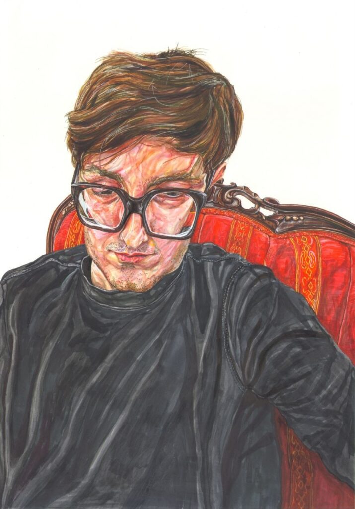 Erfun, marker and pen on paper, 28.5 x 41.5 cm